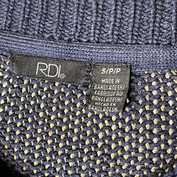 Navy and White Striped Women's Sweater - Picture 2 of 5